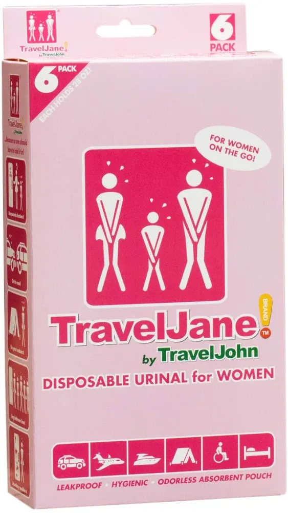 TravelJane Disposable Urinal TJ1R 6 Pack