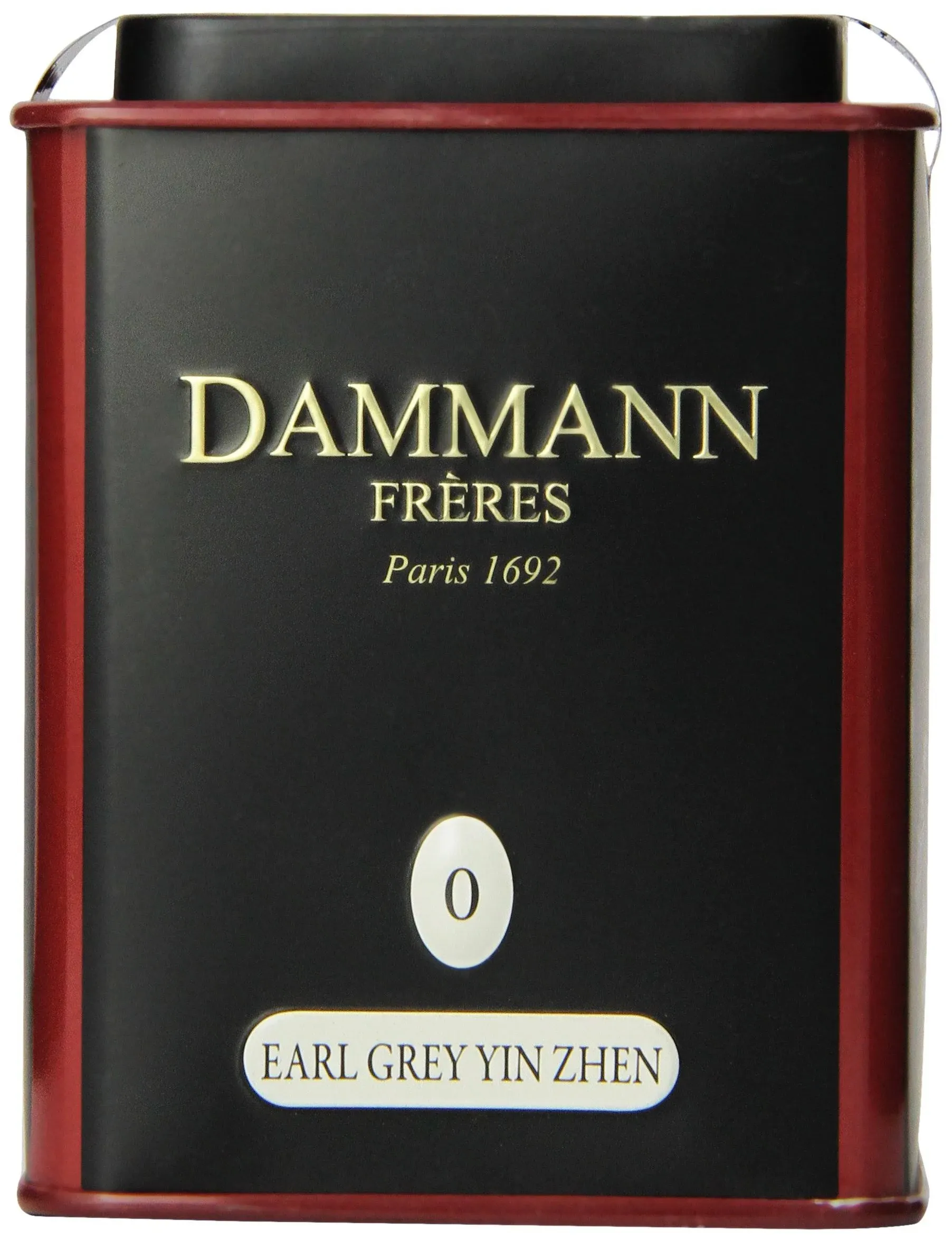 Dammann Freres Loose Leaf Earl Grey Premium Gourmet Black French Tea Bergamot Citrus Flavors 3.52 Ounce Tin