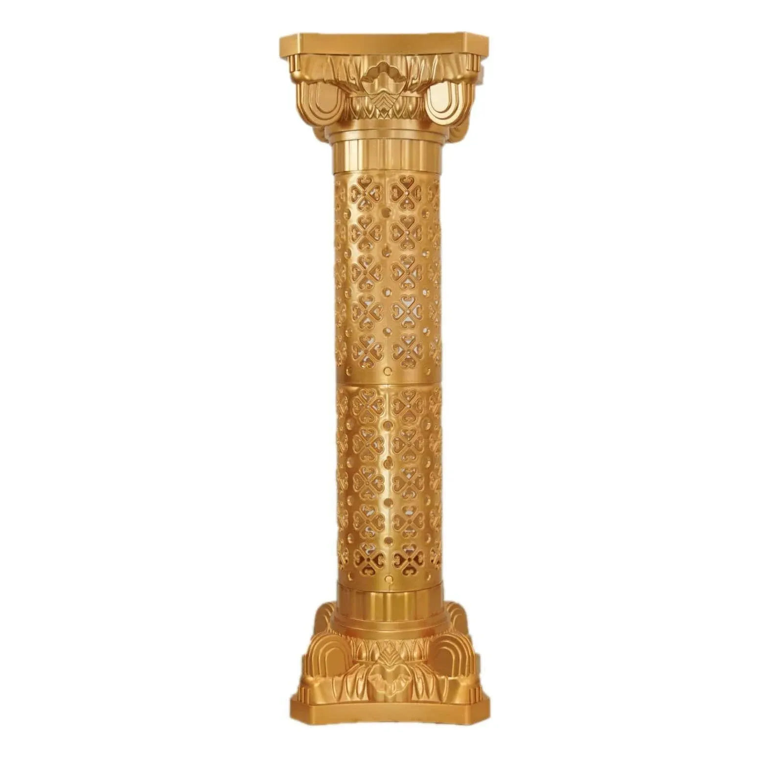 4 Gold 40&#034; Adjustable Roman Decorative Columns Pedestal Stands Party Supplies