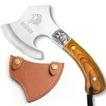 NedFoss Hatchet with Sheath, 9 inch Full Tang Small Axes and Hatchets, Compact and Lightweight Survival Hatchet with Wood Handle, Camping Axe for