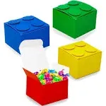 Brick Party Favor Boxes Building Block Party Supplies 12 Cardboard Brick Paper B