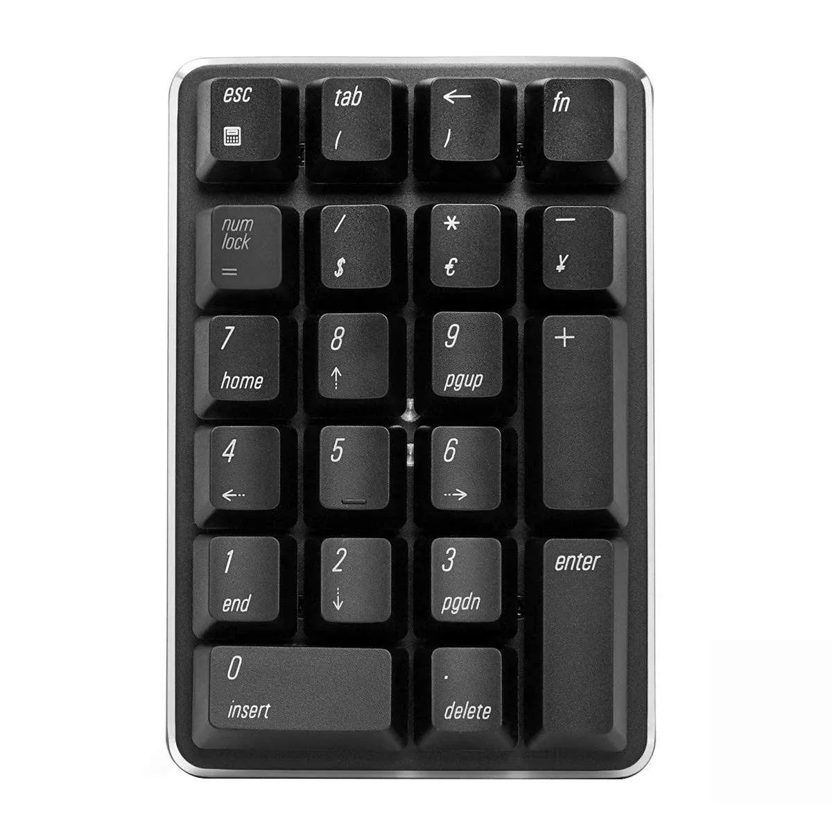 Qisan 2.4G Wireless Mechanical Numeric Keypad Cherry MX Red Switch Gaming Keypad 21 Keys Mini Numpad Portable Keypad Extended Layout Black Magicforce