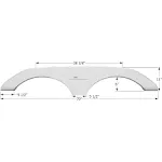 Icon Keystone Tandem Fender Skirt FS1772 Polar White