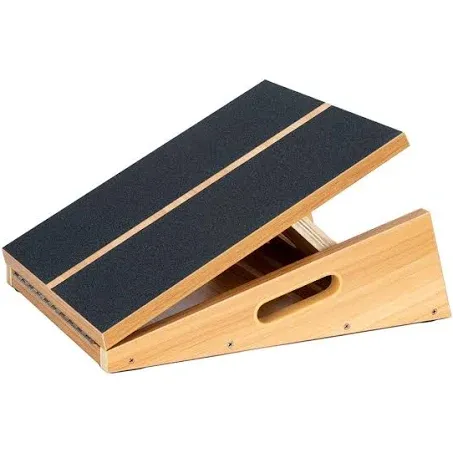 StrongTek Professional Wooden Slant Board, Adjustable Incline Board, And Calf Stretcher, Stretch Board - Extra Side-Handle Design For Portability,