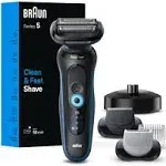 Braun Electric Shaver for Men, Series 5 5118s, Wet &amp; Dry Shave,  Shaving Mode,