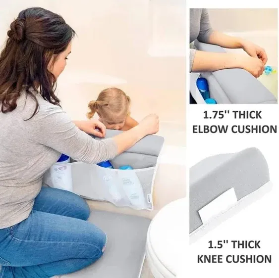 Premium Bath Kneeler Baby Bath Kneeler and Elbow Rest Pad Set – Bath Kneeling 