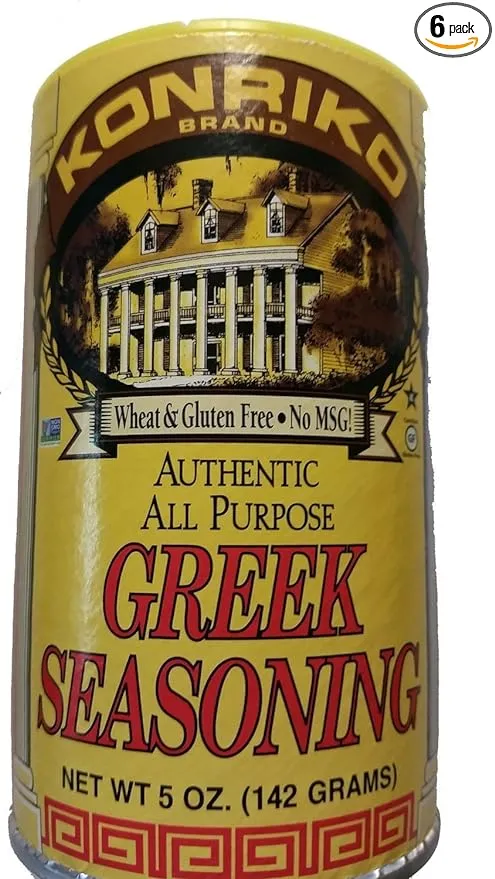 Konriko - Greek Authentic Seasoning 5 oz (Pack of 6) - Wheat Free - Gluten Free - No MSG