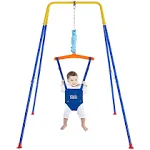 FUNLIO Exerciser Jumper Bouncer with Stand for 6-24 Months, Infant Jumper for Indoor/Outdoor Play, Toddler Jumper for Baby Girl/boy, with Adjustable