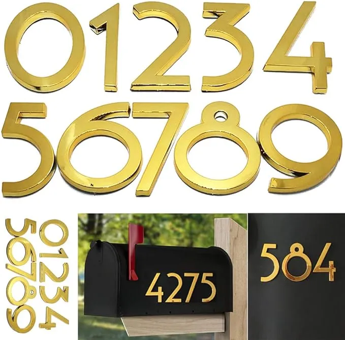 Diggoo Mailbox Numbers Stickers