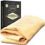 CarMax English Premium Grade Natural Chamois Leather Large - Perfect for Drying Off The Whole car, Glass, Mirrors, Inside and Out, Super Soft and Highly Absorbent, Made in The UK (Large)…