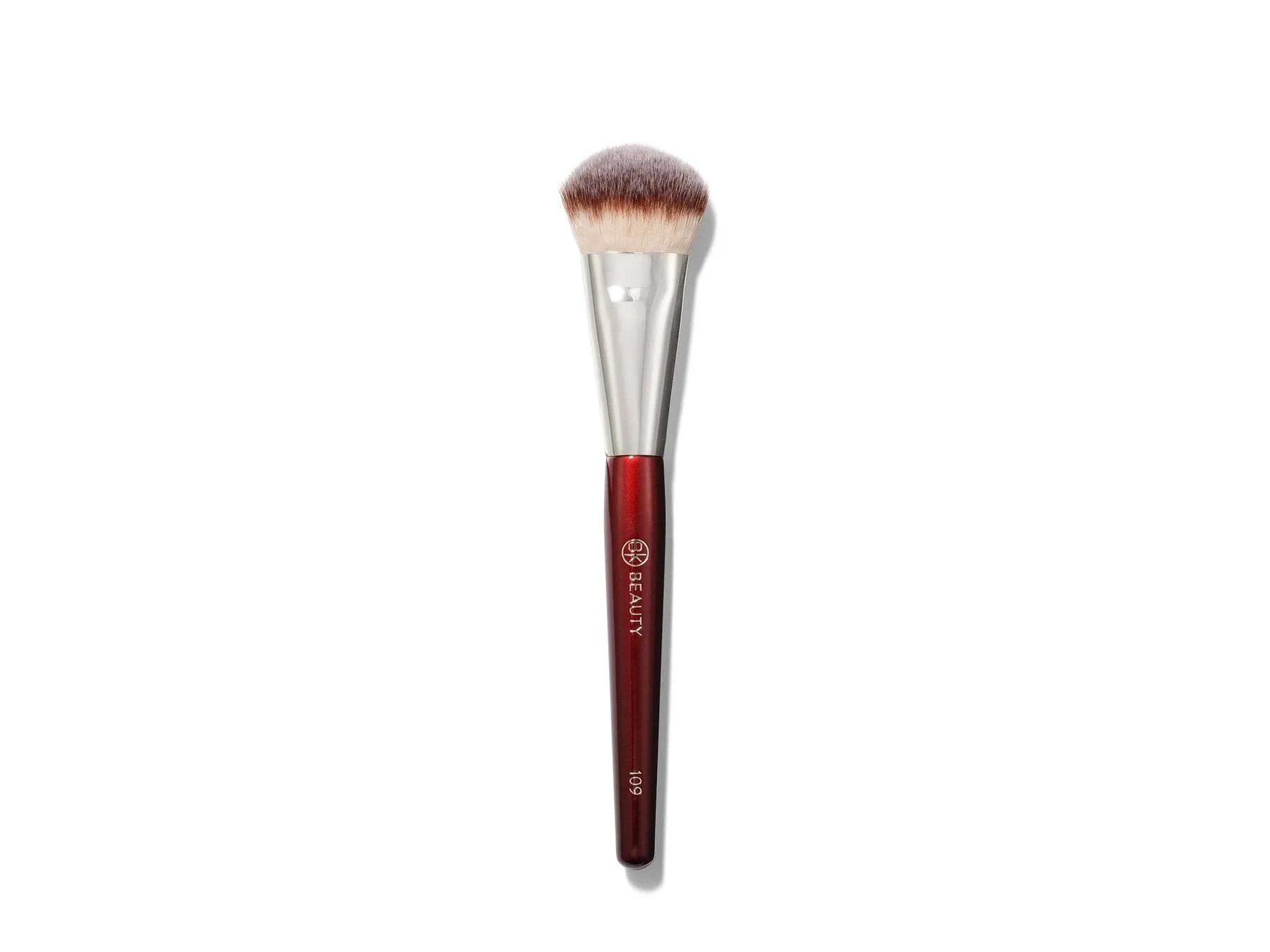 BK BEAUTY FIRÇALARI - 109 MİNİ KONTURLU FONDÖTEN - Sıvı veya Krem Fondötenler için Yüz Fırçası - Bronzlaştırıcı, Allık ve Aydınlatıcı Makyaj Fırçası