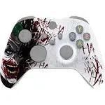 eXtremeRate Joker Hahaha Replacement Cover Front Housing Cover for Xbox Core Controller Wireless, Black