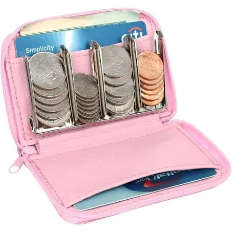 Wallet And Coin Sorter Trusty Coin Pouch,For Pocket Purse Or Car For Quick Change (pink)