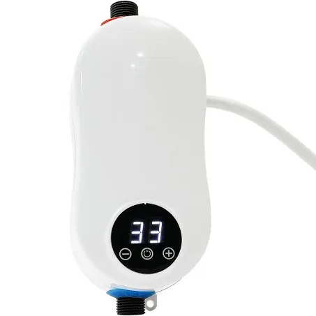 Hot Water Heater 110V 3500W Mini Electric Tankless Instant with Digital Display ...