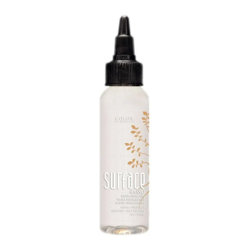 Surface Hair Bassu Hydrating Oil: Hair Oil with Flax Seed, and Aloe Vera, Moisturize and Hydrate Repair Damaged Hair, Color Safe, 2 Fl Oz