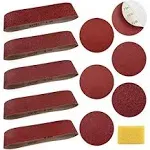 Sanding Belts and Sanding Discs Set Combination Self Adhesive Back 80-400 Grit