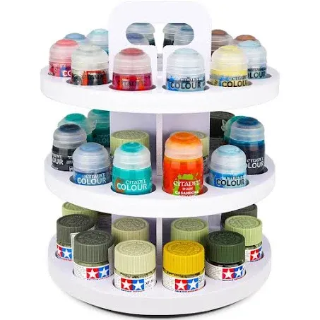 3-Tier Spinning Paint Rack, Compatible with Citadel Paints