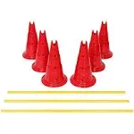  DOG AGILITY HURDLE SET - 6 CANINE OBEDIENCE TRAINING EXERCISE CONES