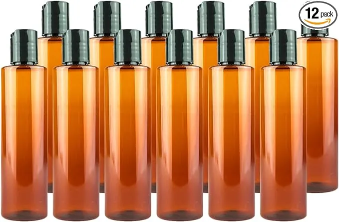 Plastic Amber Bottle-4 oz 12 x 4 oz Plastic Amber Bottles