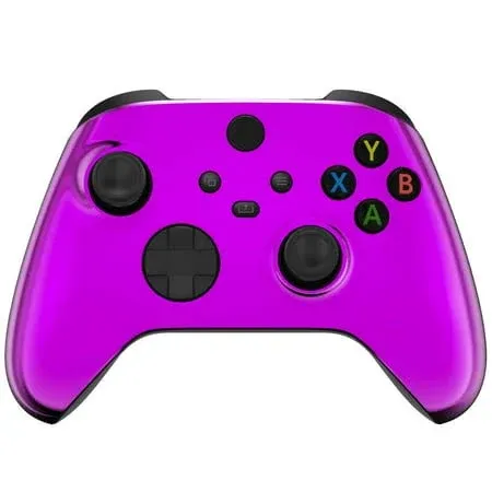 eXtremeRate Custom Shell Chrome Purple Replacement Cover Faceplate for Xbox Core ...