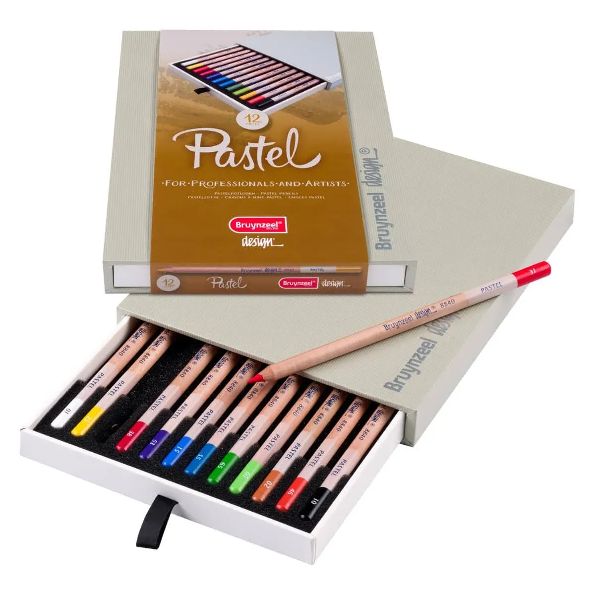 Bruynzeel Design Pastel Pencils - Assorted Colors, Set of 12