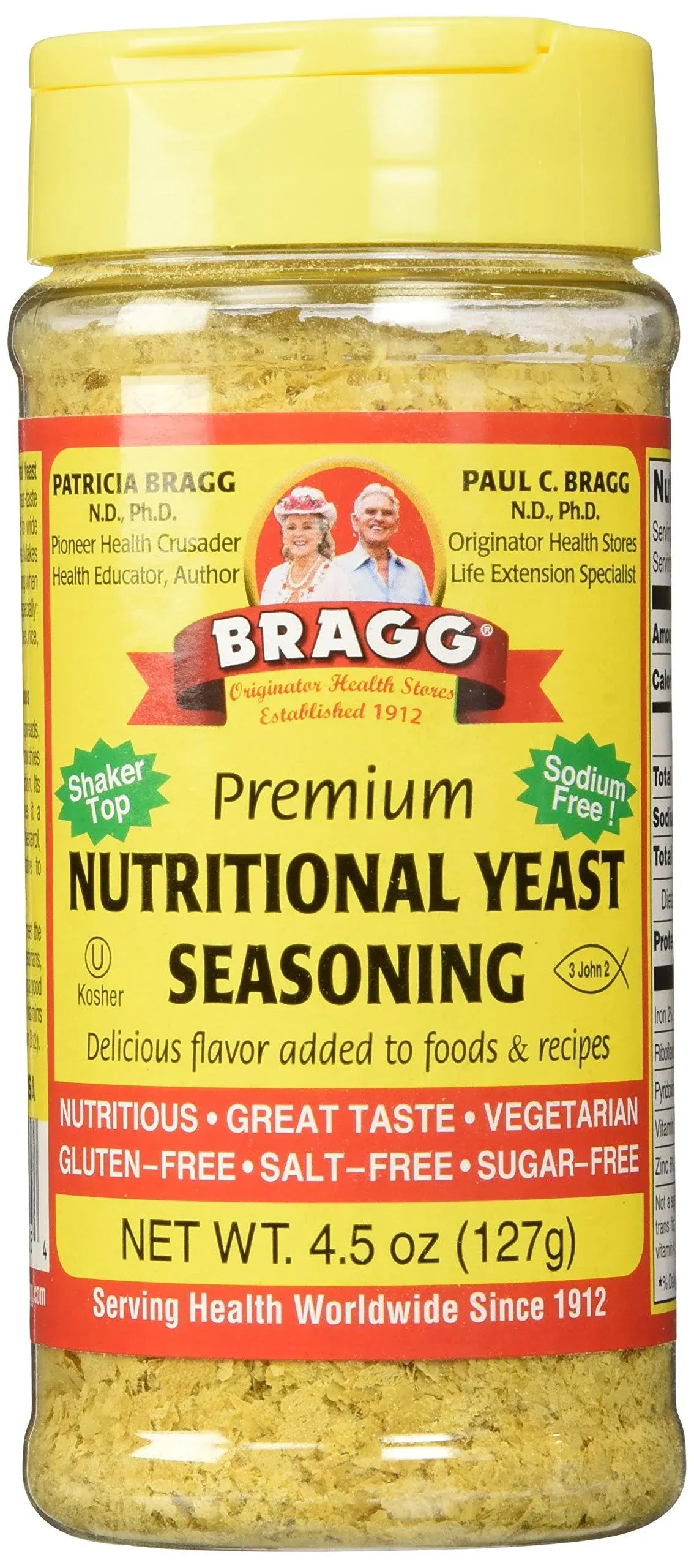 Bragg Nutritional Yeast Seasoning, 4.5 Oz (Pack Of 3)