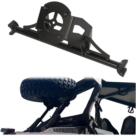 ECOTRIC Spare Tire Carrier Rack Mount Compatible with 2014-2023 Polaris RZR XP 1000 XP Turbo XP 4 1000 UP to 30" TIRE