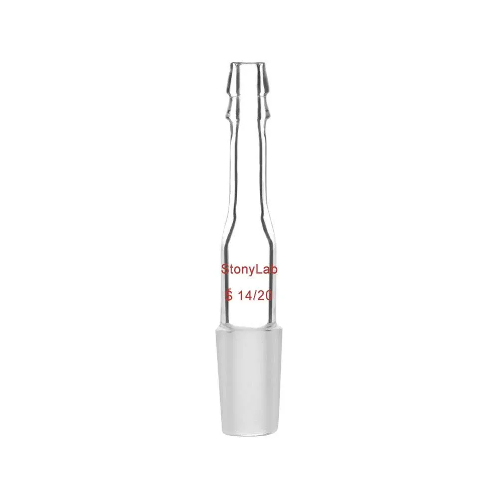 Glass Straight Inlet Adapter, Borosilicate Glass Adapter - StonyLab