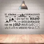 Quote of Bible Verse Joshua 1:9 Wall Sticker Vinyl Decals Be Strong and Coura...