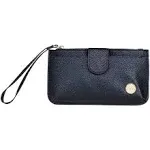 CleverMade Premium Zip Pouch Wallet Clutch with Multiple Storage Pockets and Wristlet Strap for Easy Carrying