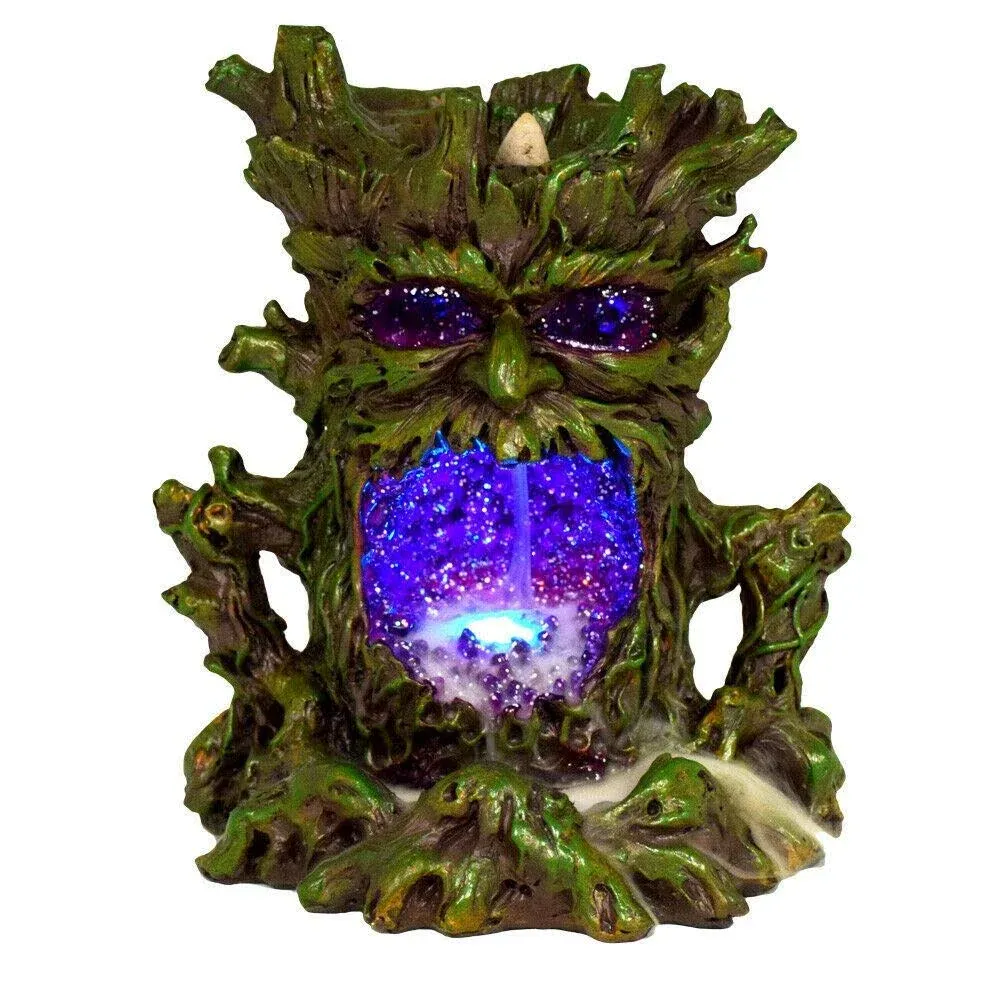 Tree Backflow Incense Burner  With LED Lighting