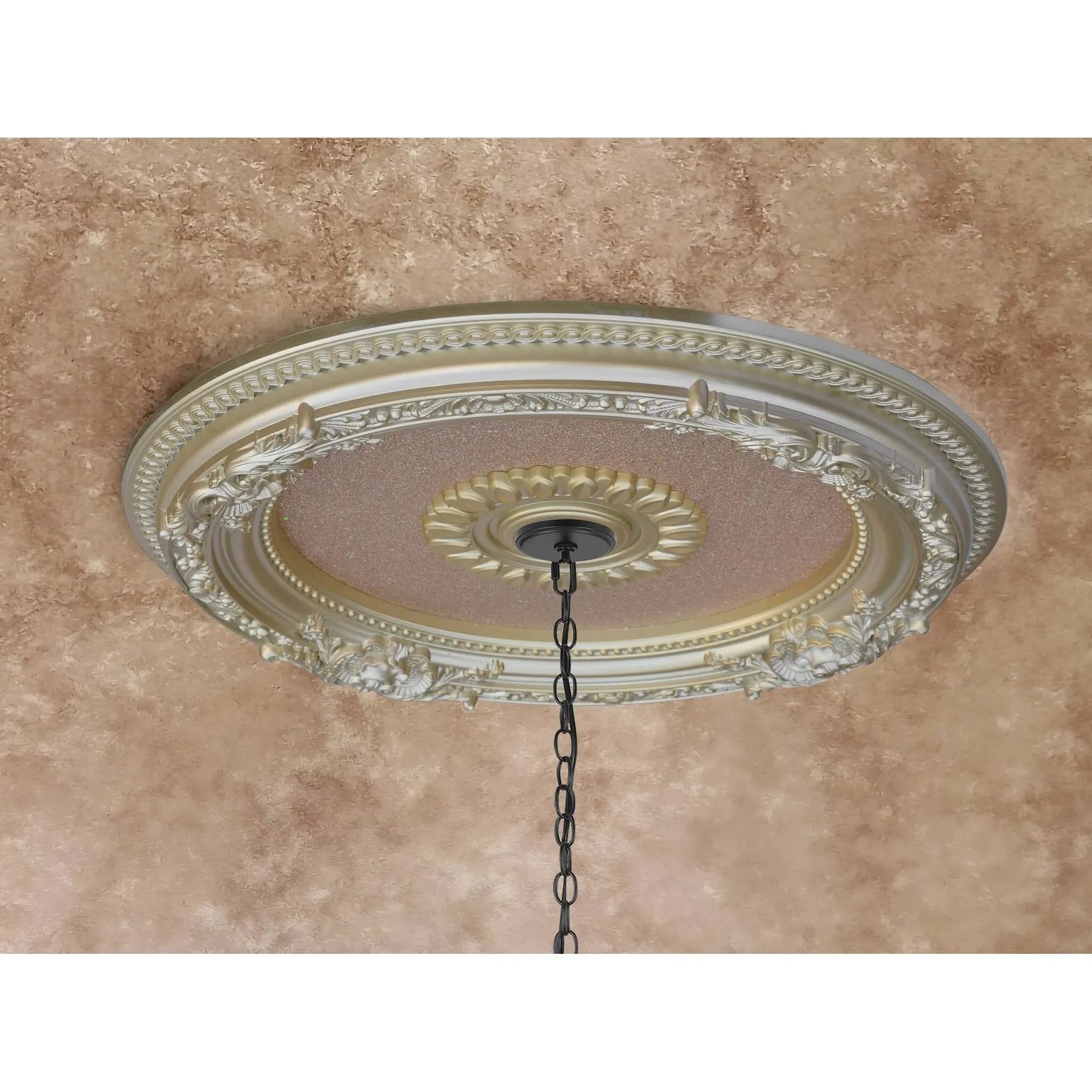 AFD Home Petite Round Champagne Ceiling Medallion 24 inch Diameter