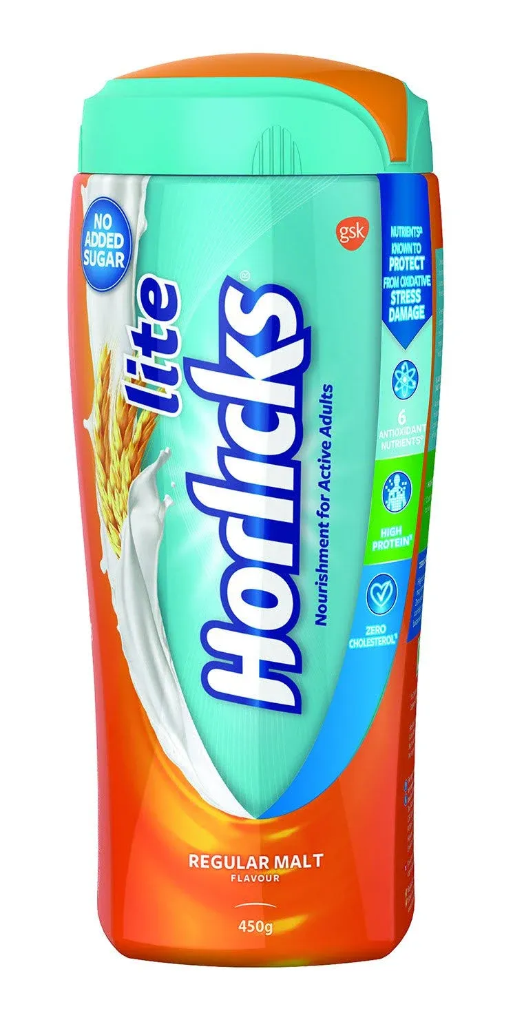 Horlicks Lite Health & Nutrition drink - 450 g Pet Jar (Regular Malt)