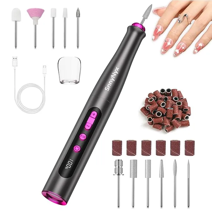 Cordless Electric Nail Drill Machine Professional Electric Nail File Kit for ...