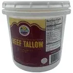 Beef Tallow | Premium Rendered Tallow | 1.5 lb. Tub | 100% Grass-Fed Beef | GMO Free | Perfect for Cooking and Baking Needs