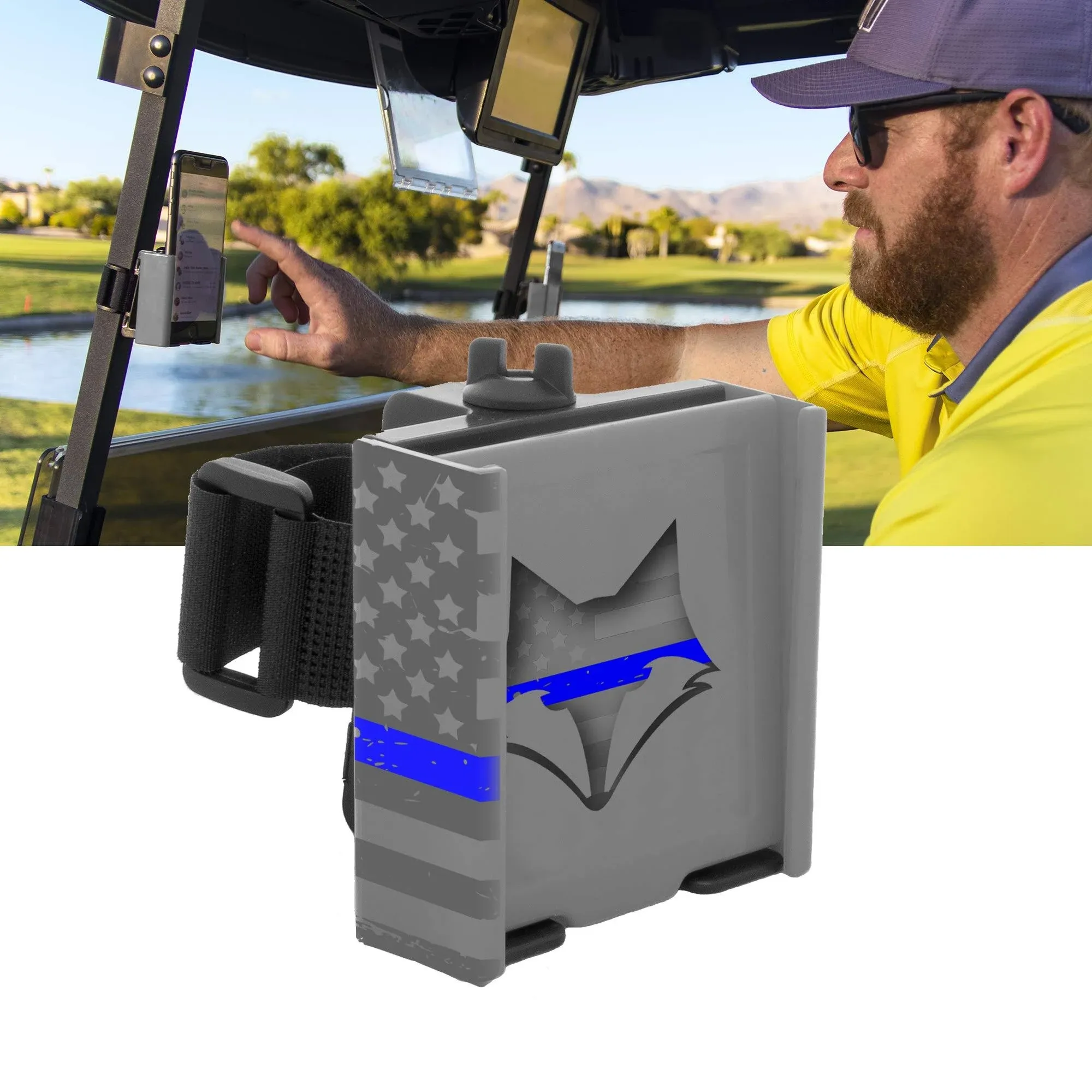 DESERT FOX GOLF Phone Caddy Blue Line