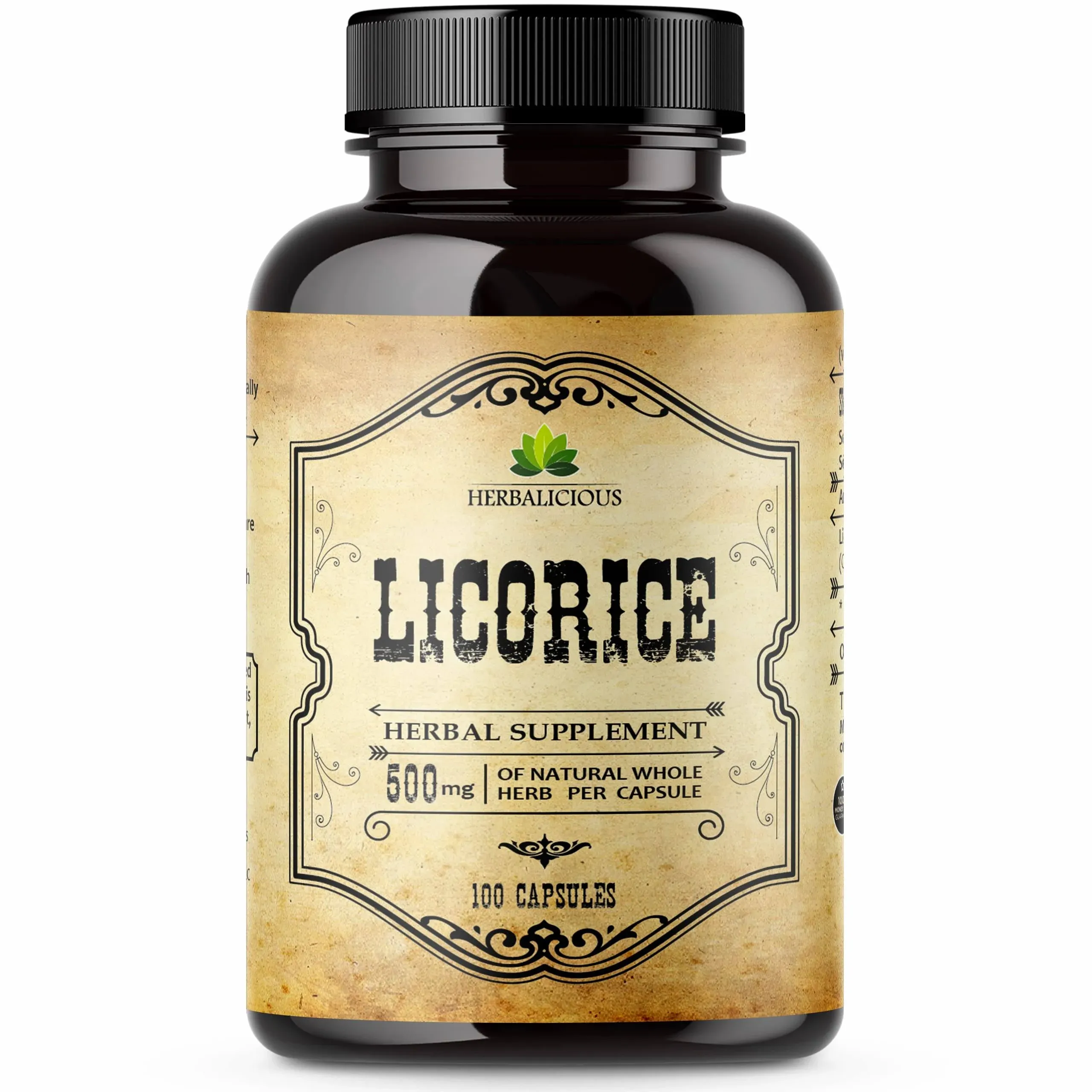 Herbalicious Licorice Root Extract Glycyrrhiza Glabra Organic Herbal Supplement