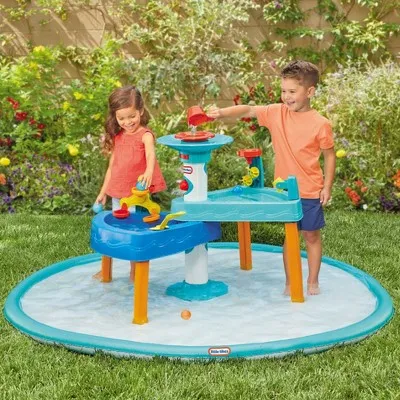 Little Tikes 3-in-1 Splash 'n Grow Outdoor Water Play Table with Accessories and Splash Pad for Kids, Children, Boys & Girls 3+ years