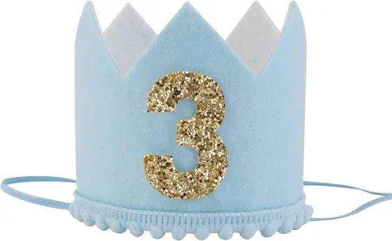 Full Felt First Birthday Crown | 1st Birthday Crown | 1st Birthday Hat | First Birthday Boy Outfit | 1st Birthday Boy | Pool Royal Blue