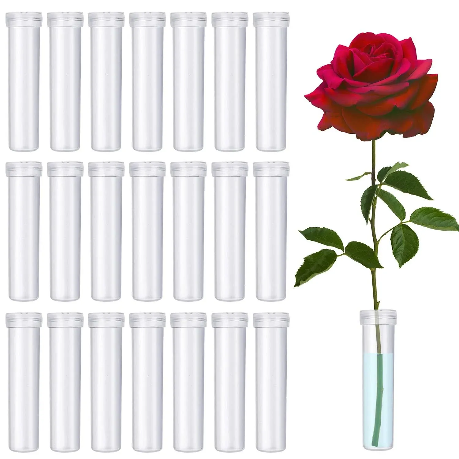 LznYi 100 Pack Floral Water Tubes