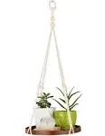 TIMEYARD Macrame Plant Hanger - Indoor Hanging Planter Shelf - Decorative Flower Pot Holder - Boho Bohemian Home Decor, in Box, for Succulents, Cacti, Herbs, Small Plants