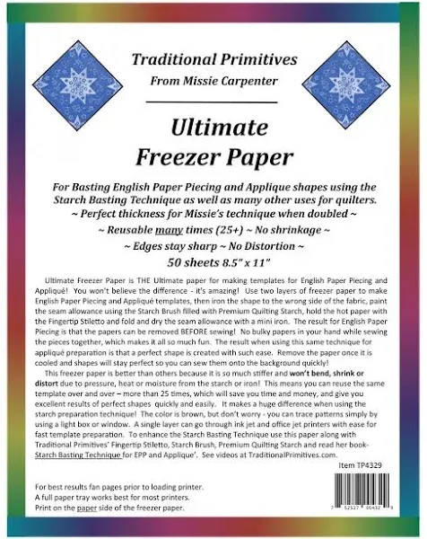 Traditional Primitives Ultimate Freezer Paper, 8.5-x-11-Inch