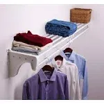 EZ Shelf Expandable Closet Shelving 2.6-ft x 12-in White Fixed Mount Wire Shelf Lowes.com