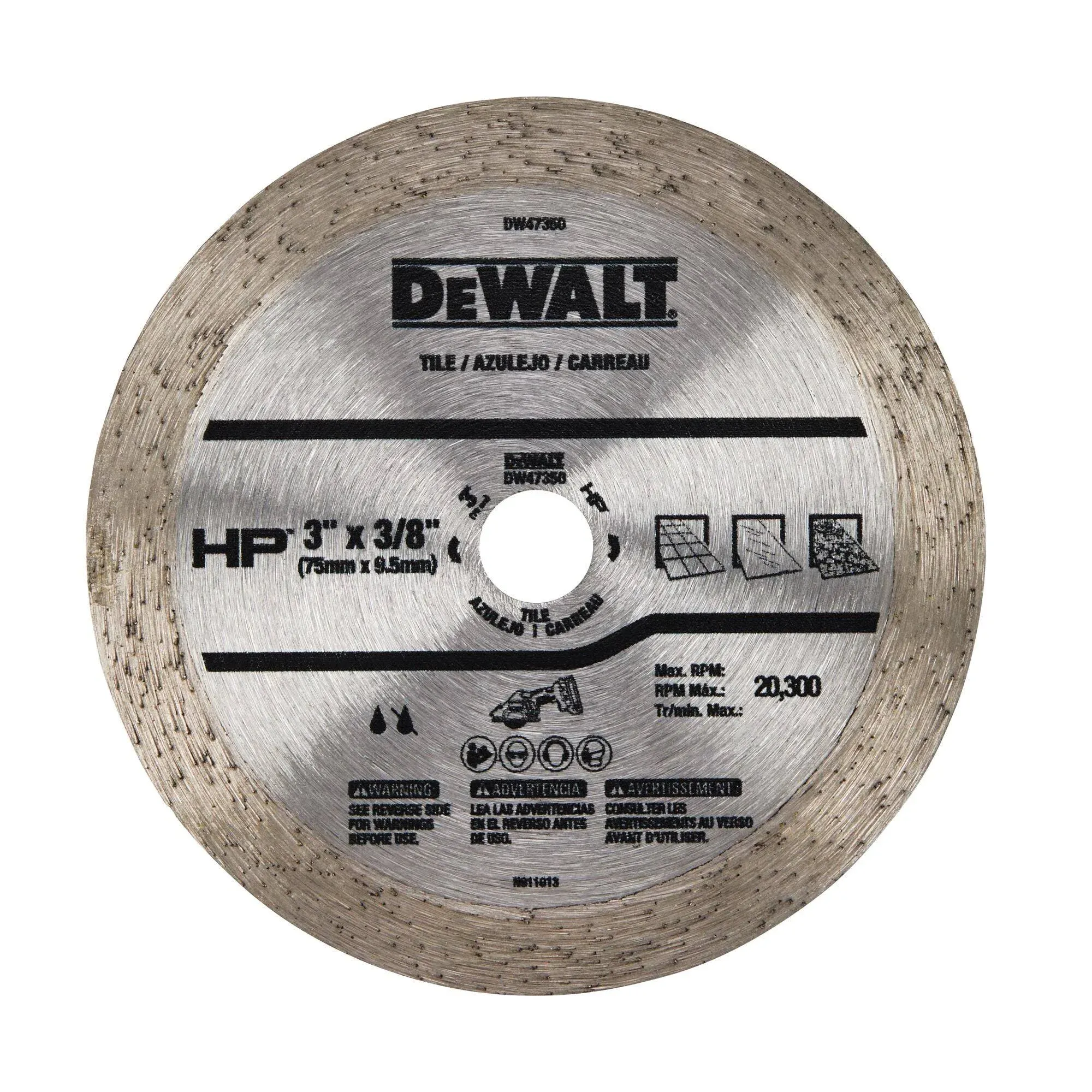 DEWALT 3-in High-performance Aluminum Oxide Tile Saw BladeDEWALT 3-in High-performance Aluminum Oxide Tile Saw Blade