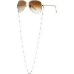 ETTIKA
Women's 18k Gold Plated Imitation Pearl Lovers Glasses Chain