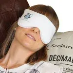 Heated Eye Mask - Soothing Warm Compress for Temporary Relief of Irritated Eyes, Dryness, Crusty Eyelids, Eyelid Bumps- Rejuvenate Your Eyes with Gentle Heat & Cold Therapy - White