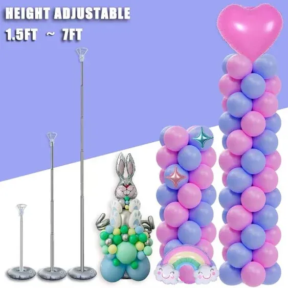 DECOJOY Balloon Columns Stand Set of 4