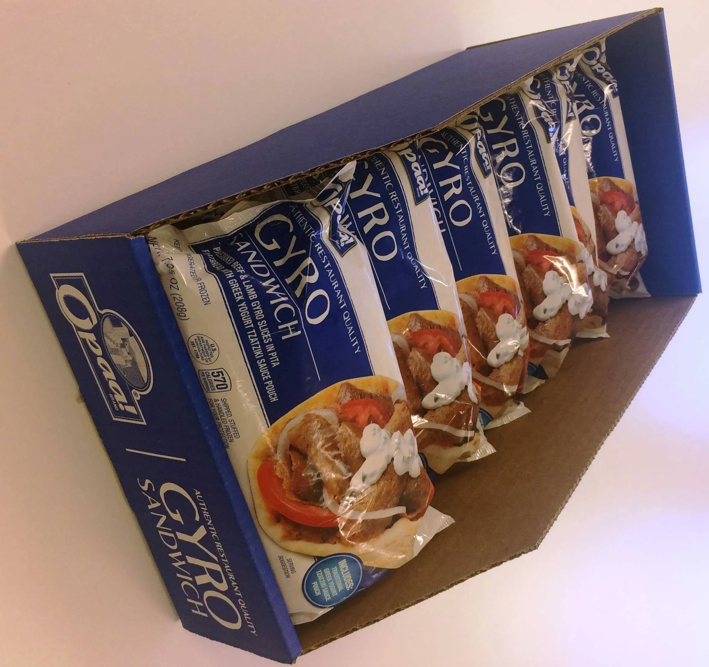 Grecian Delight Premade Gyro Sandwich -- 12 per case.