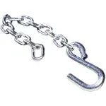 Tie Down Trailer Safety Chains with Hooks - Boat Safety Kit - 15" Towing Chain