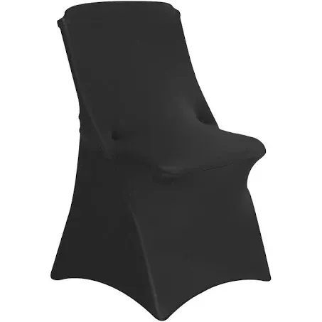 AZON Black 10PCS Stretch Folding Spandex Chair Covers for Banquets, Weddings, Party and Celebration